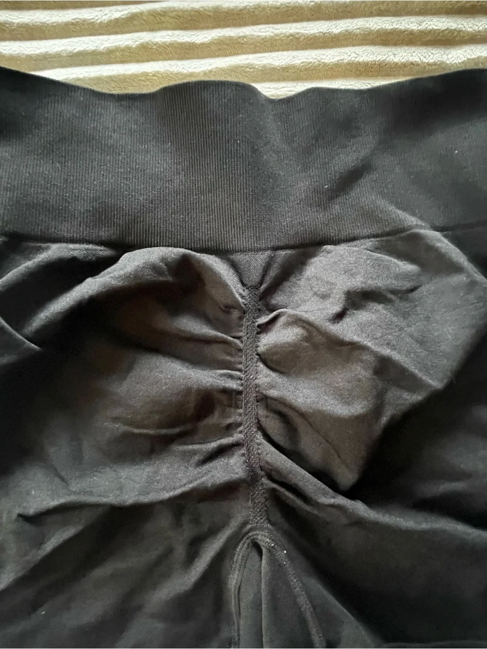 Black High-Waisted Scrunch Bum Compression Shorts ♡